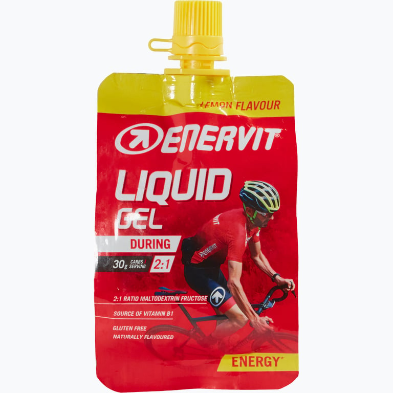 Enervit Liquid Gel Citron 60 ml energigel Röd