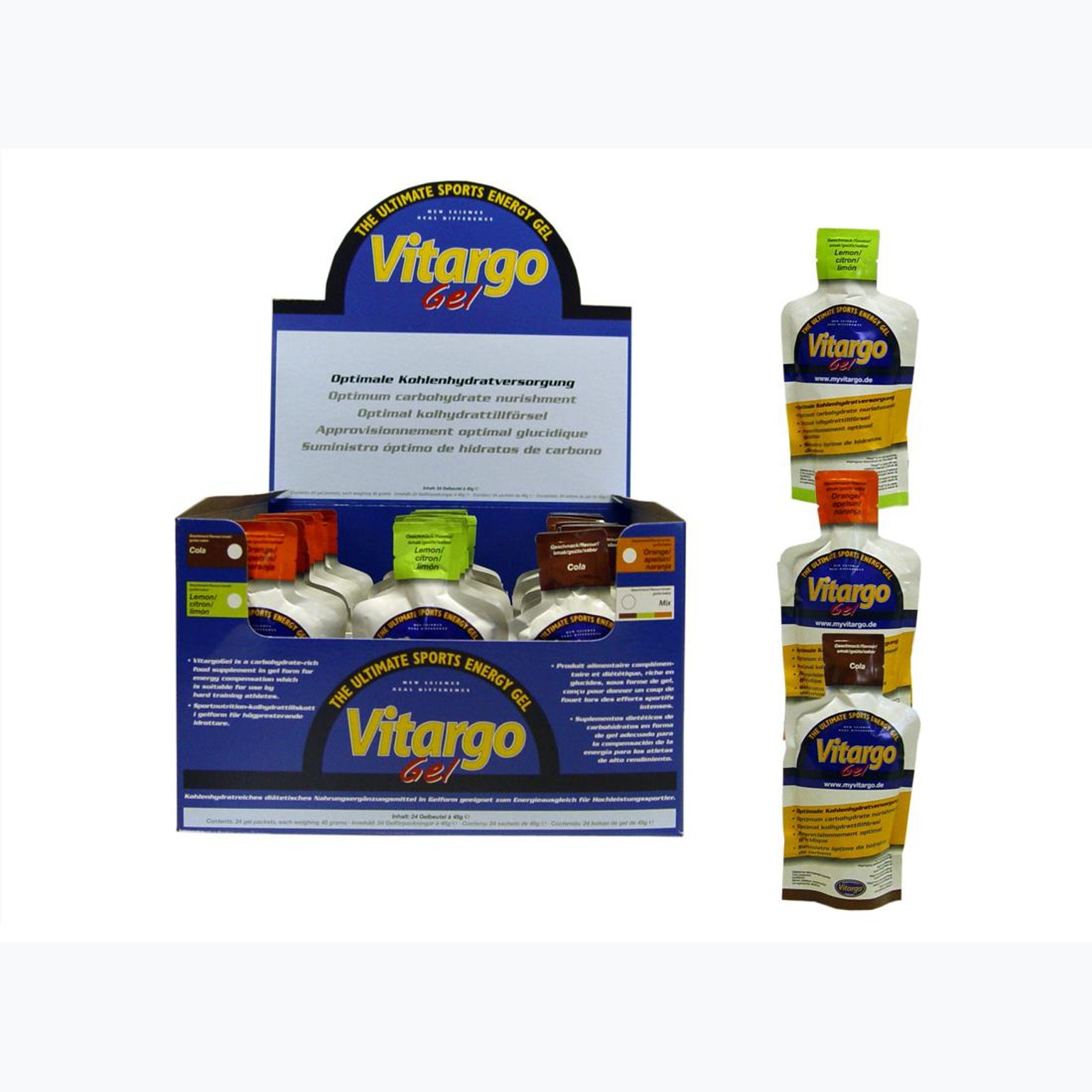 Vitargo 45g apelsin/koffein gel Flerfärgad