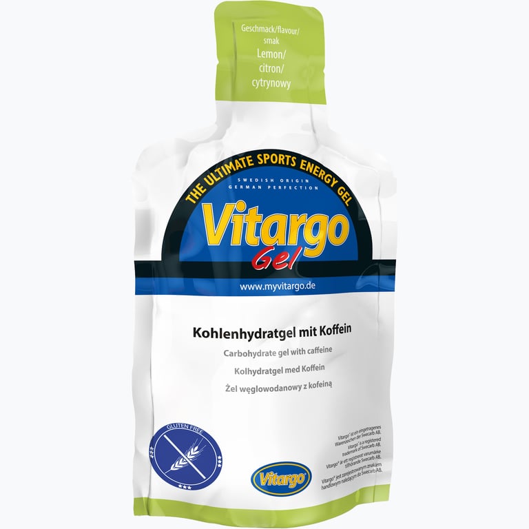 Vitargo 45g citron/koffein gel Flerfärgad