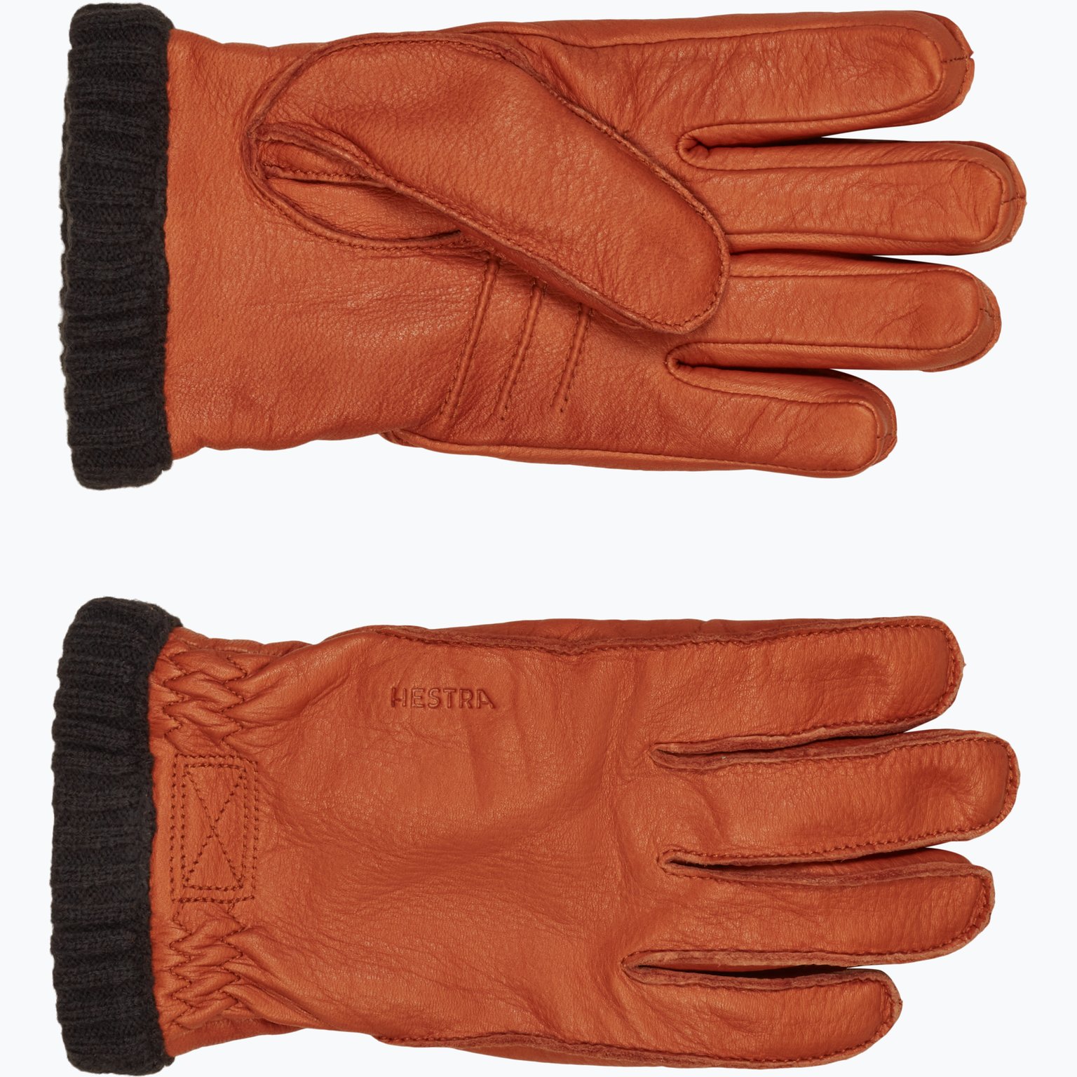 Hestra Deerskin Primaloft Rib skinnhandskar Brun