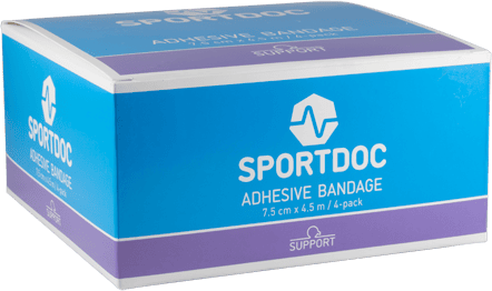 SPORTDOC Adhesive Bandage 7,5 cm x 4,5 m (4-pack in box)