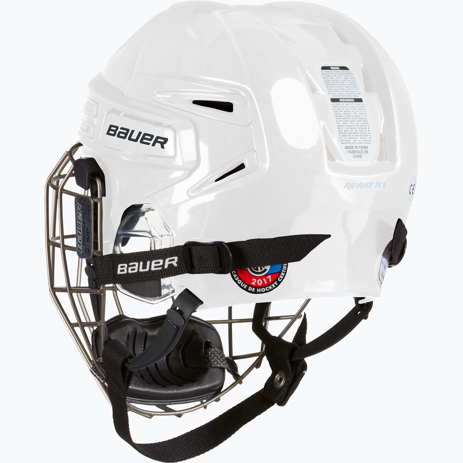 Bauer Hockey RE-AKT 75 HELMET COMBO - Hjälm 1 Vit