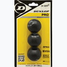 förhandsvisning ikon 1 för Dunlop Pro 3 ball blister Squashbollar Svart