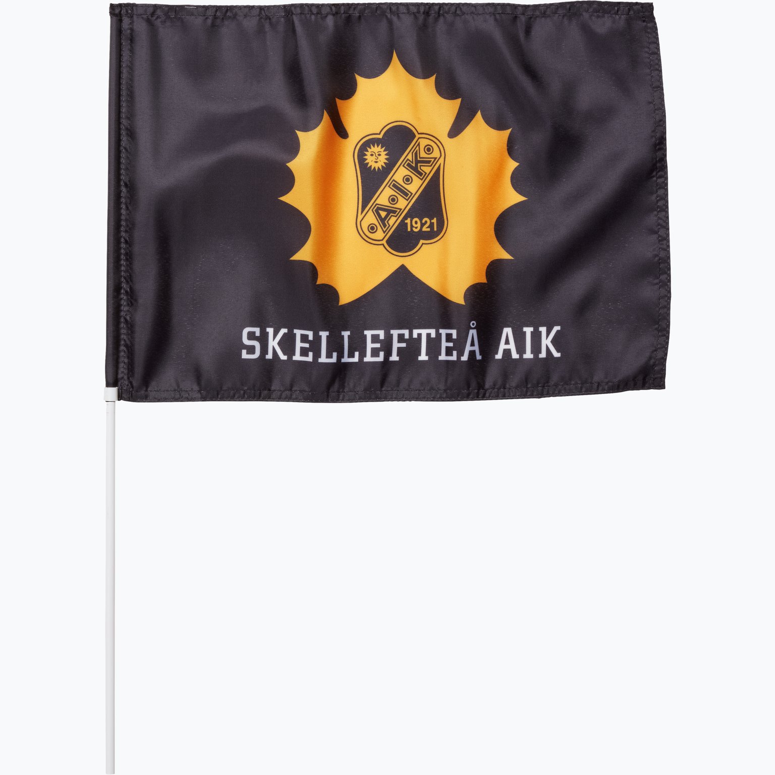 Skellefteå AIK Flagga med pinne 30x45cm Svart