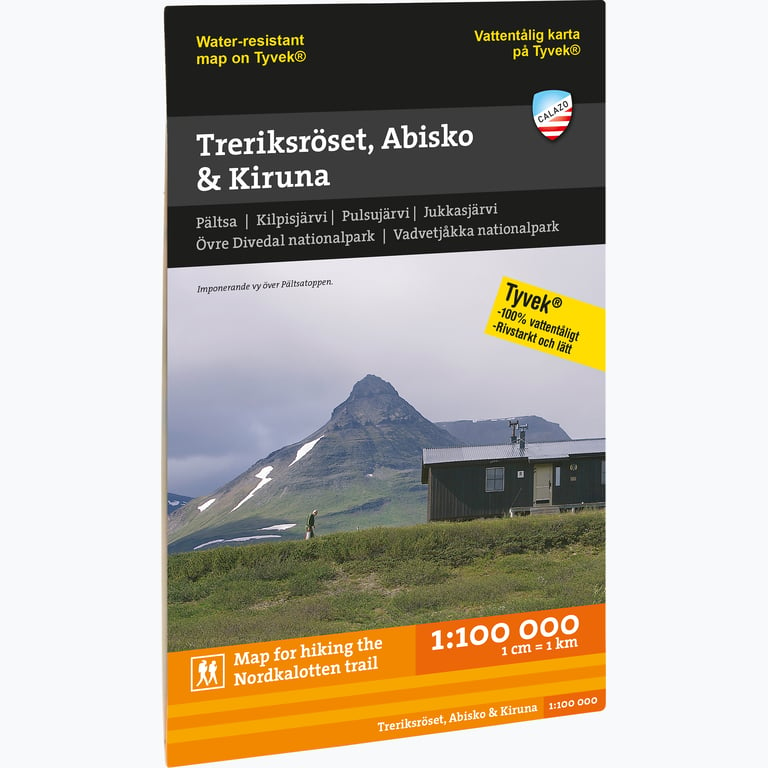 Calazo Treriksröset, Abisko & Kiruna 1:100.000 Flerfärgad