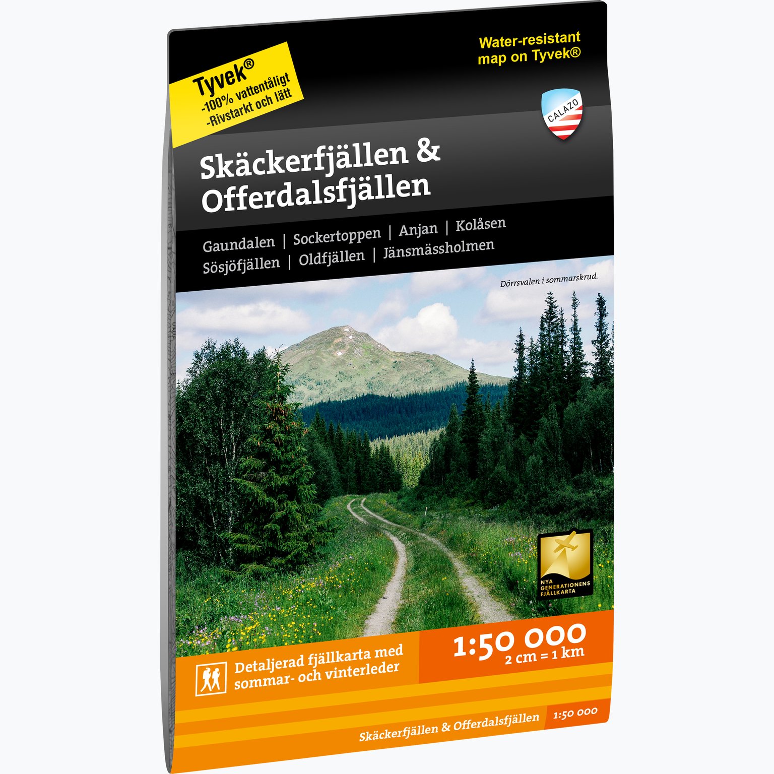 Skäckerfjällen & Offerdalsfjällen 1:50 000 karta