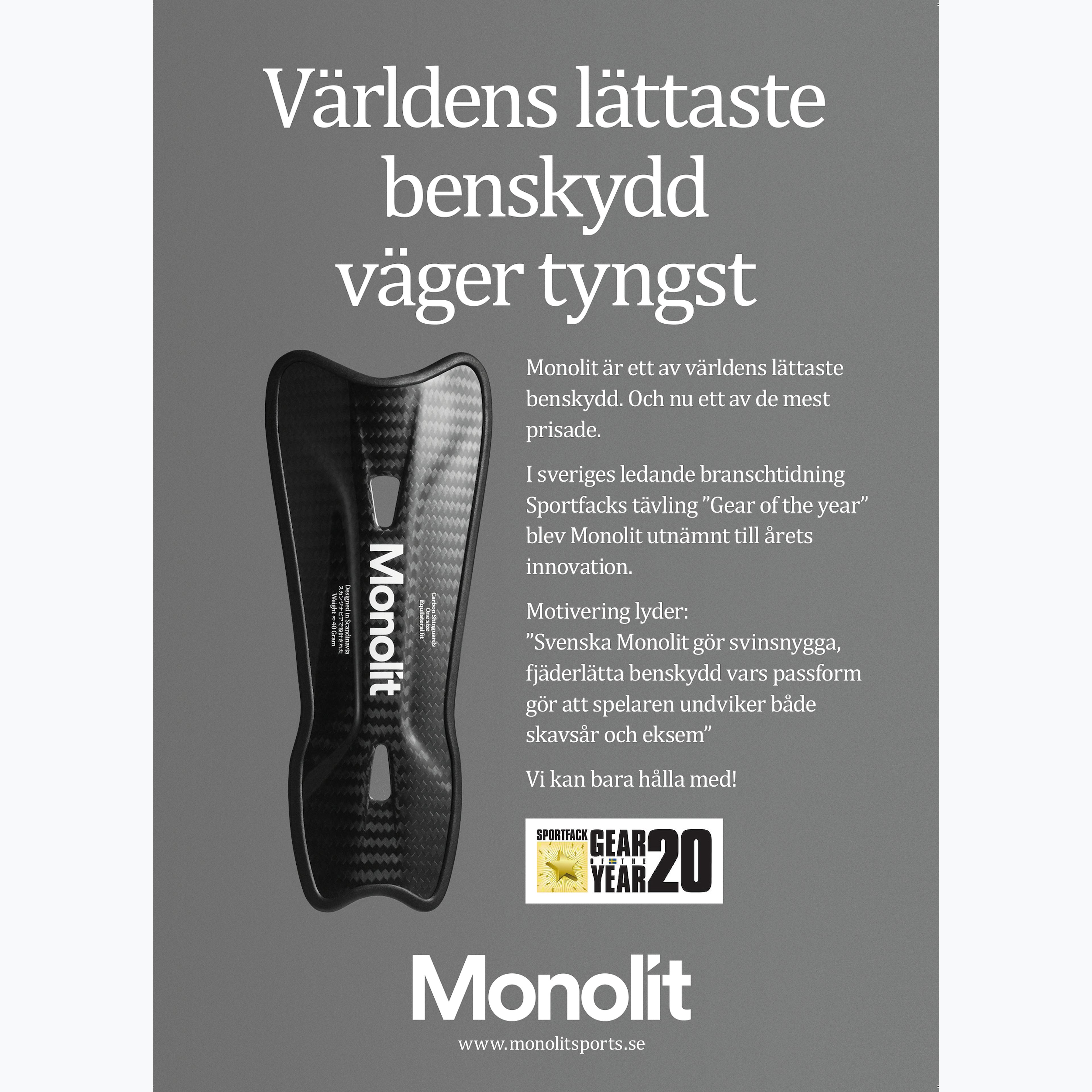 Monolit Carbon 19 benskydd