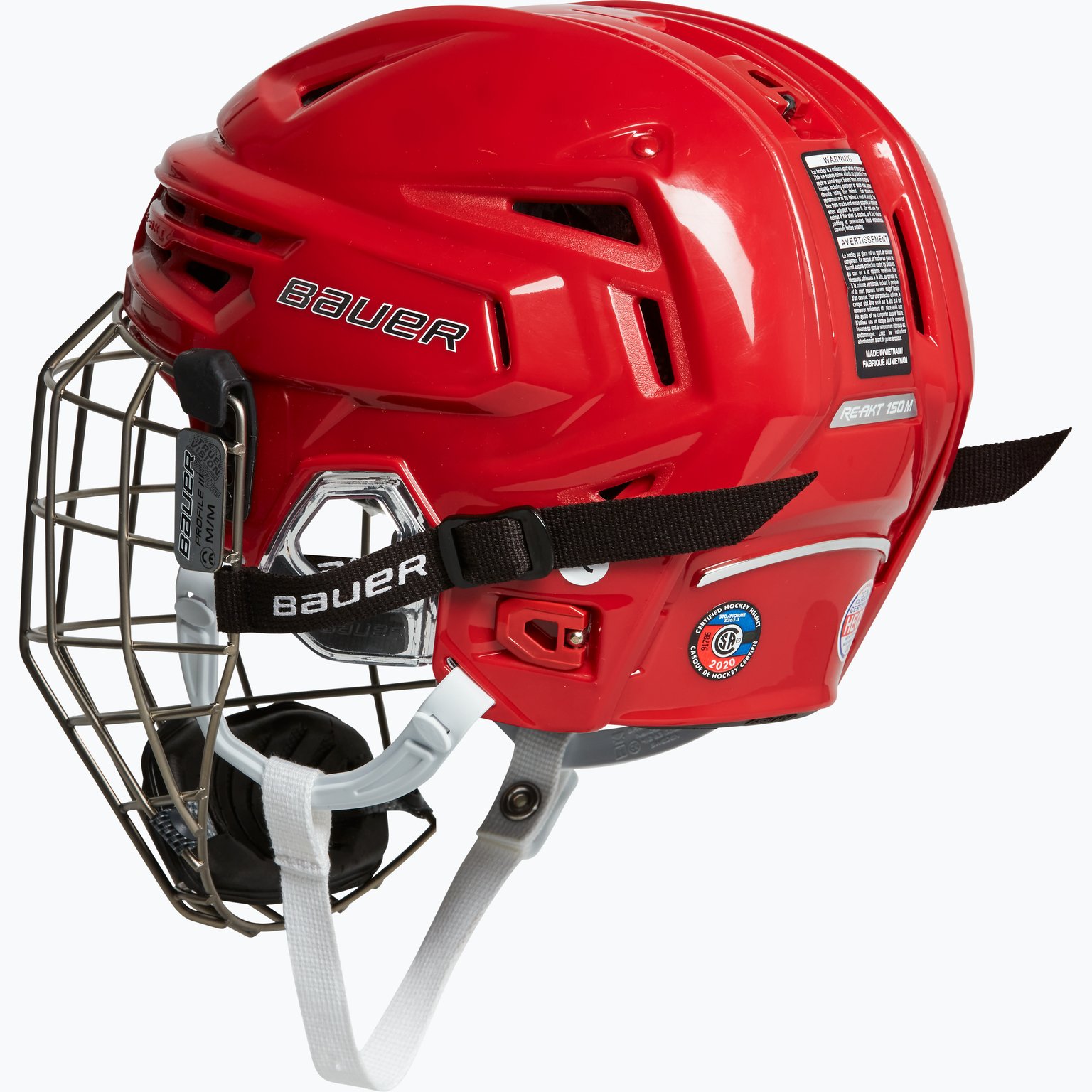 Bauer Hockey RE-AKT 150 Combo - hjälm Röd