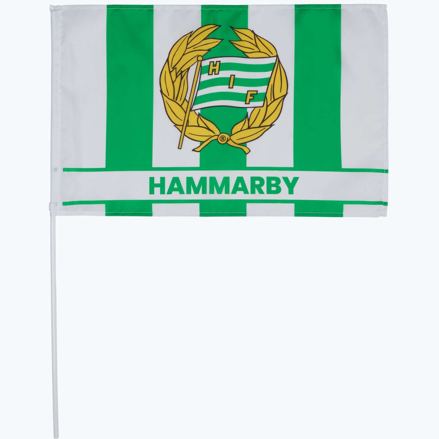 Hammarby Flagga med pinne Grön