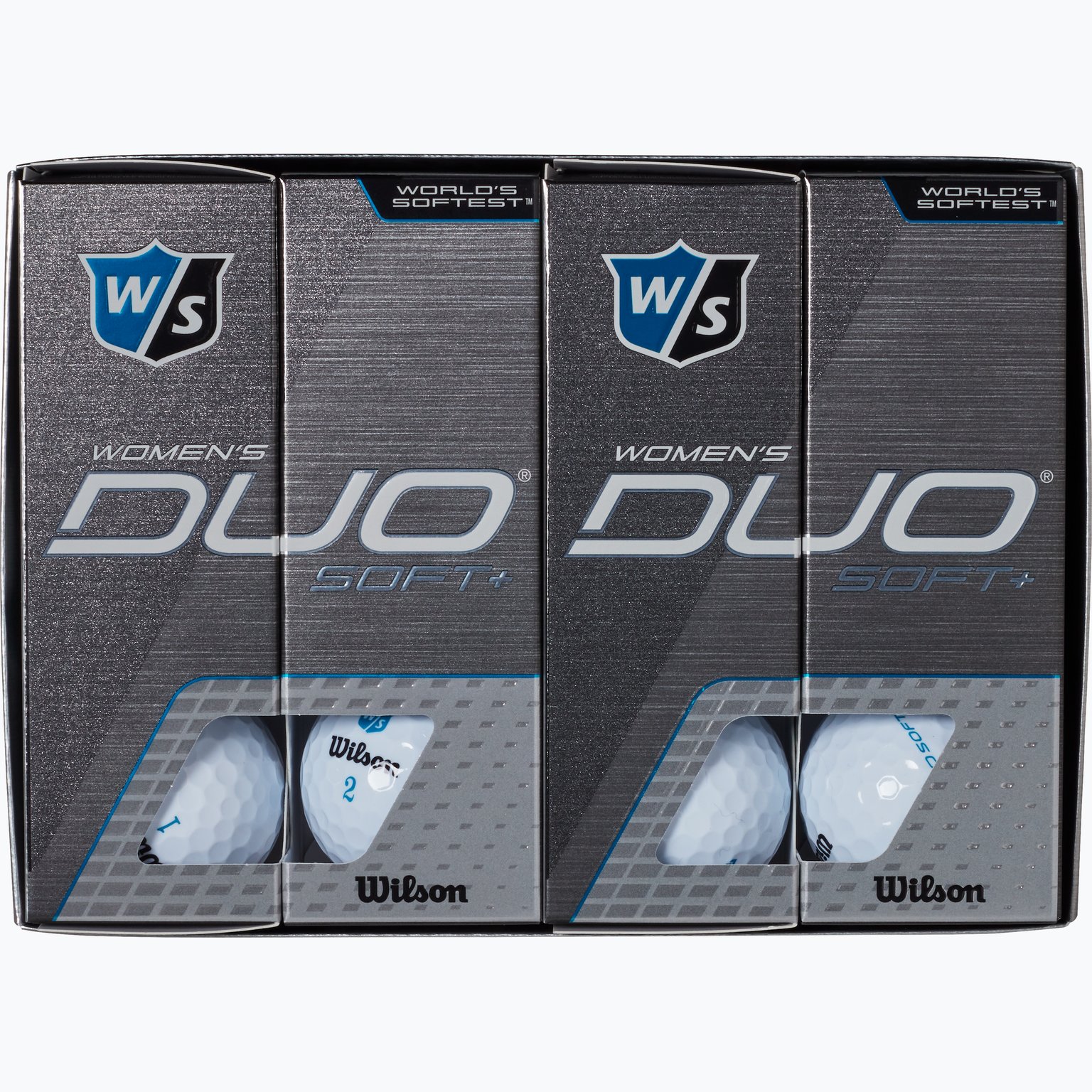 Wilson Duo Soft+ Women's 12-pack golfbollar Vit