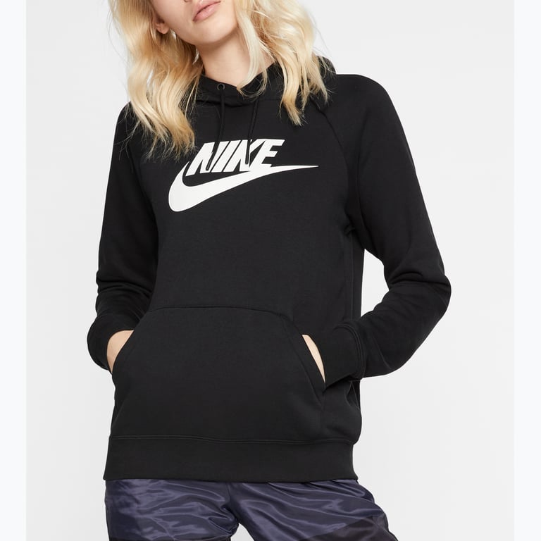 Nike NSW Essential W Fleece PO huvtröja Svart