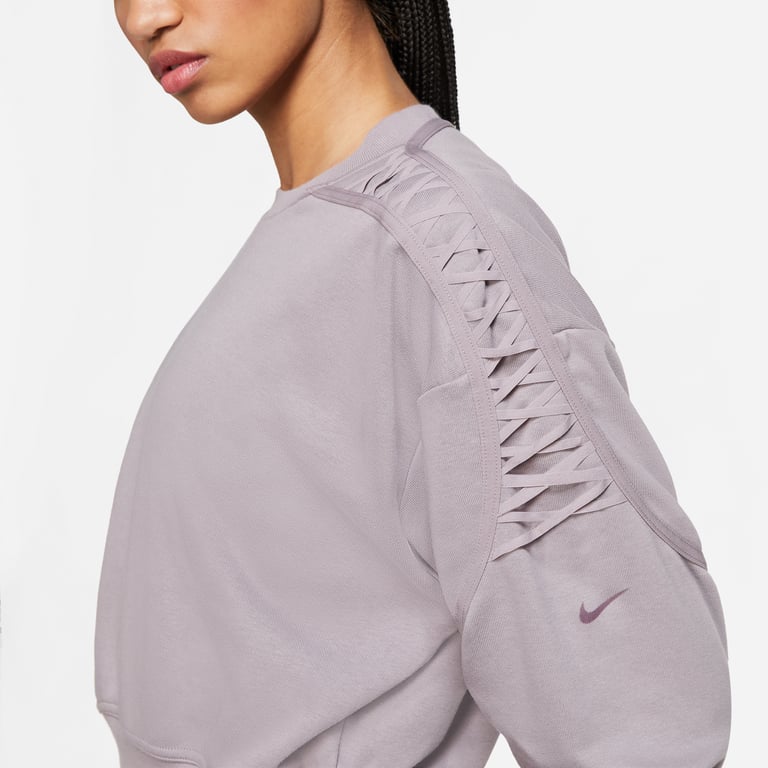 Nike W Therma Cropped Fleece collegetröja Lila