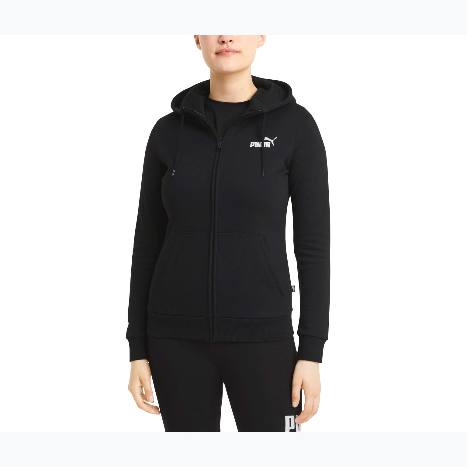 Puma Essentials Full-Zip W huvtröja Lila