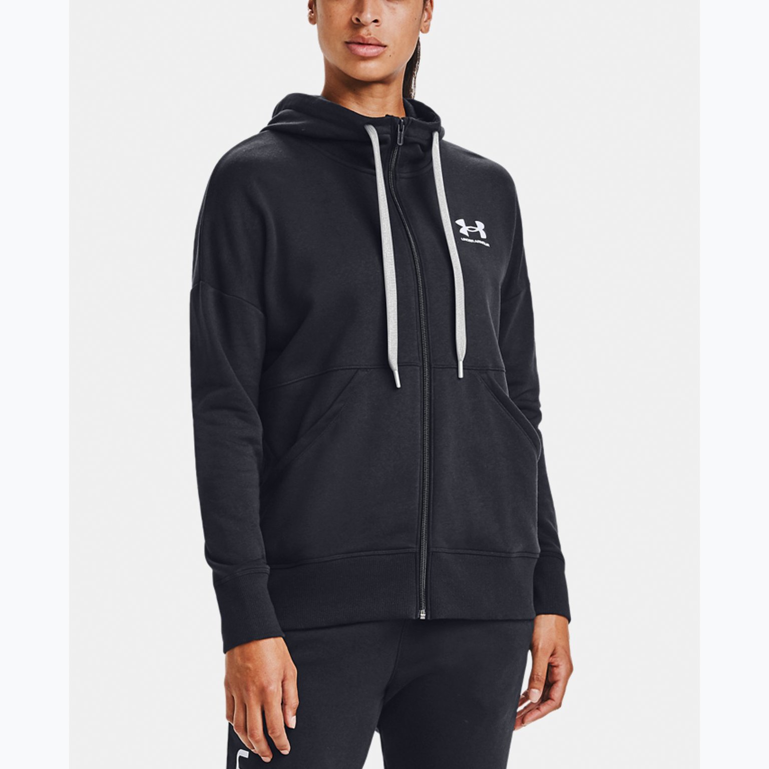 Under armour Rival Fleece FZ huvtröja Svart