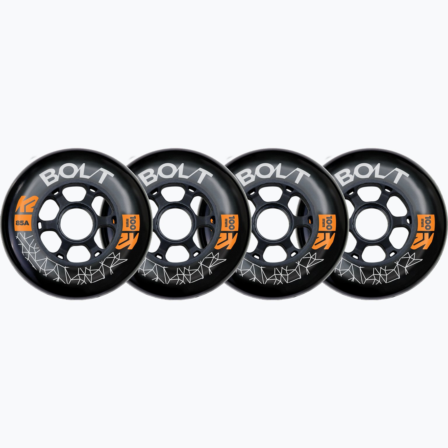 K2 Sports 4-Pack Bolt inlineshjul 100 mm Svart