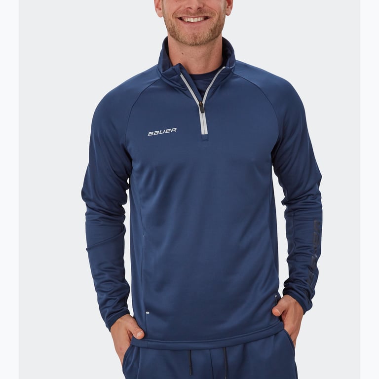 Bauer Hockey Vapor Fleece Sr 1/4 Zip träningströja Blå