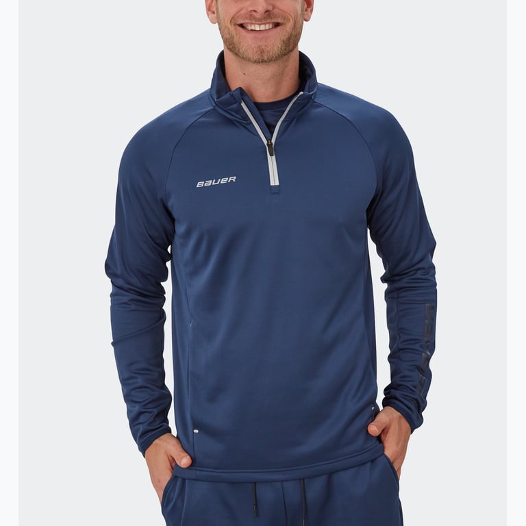 Bauer Hockey Vapor Fleece YTH 1/4 Zip Träningströja Blå