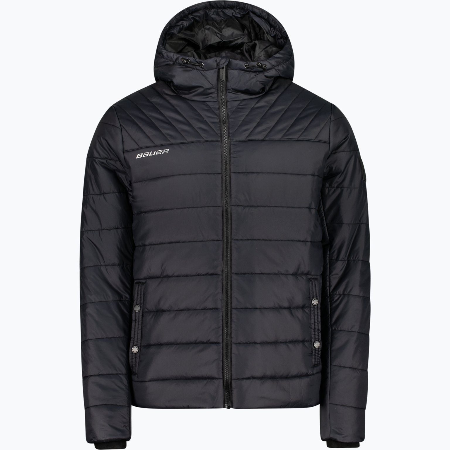 Bauer Hockey Supreme Hooded Puffer YTH jacka Svart