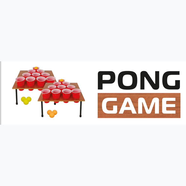 SportMe Pong Game trädgårdsspel Röd