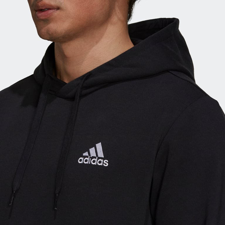 adidas Essentials Feelcozy Fleece M huvtröja Svart