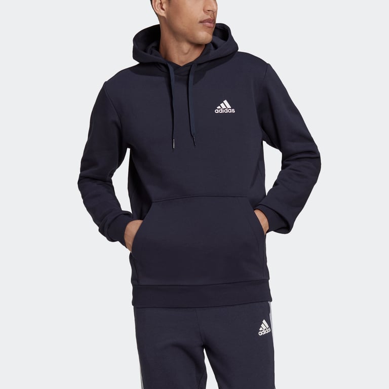 adidas Essentials Feelcozy Fleece M huvtröja Blå