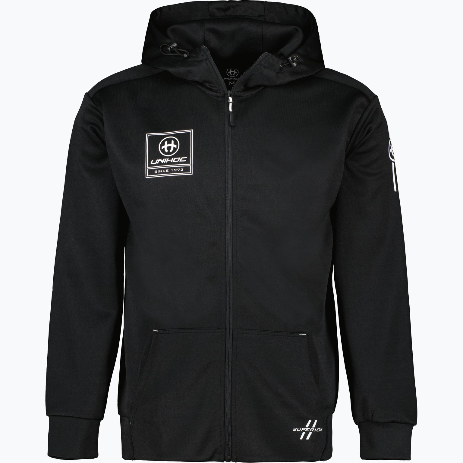 Unihoc Superior Zip Sr Hood Svart