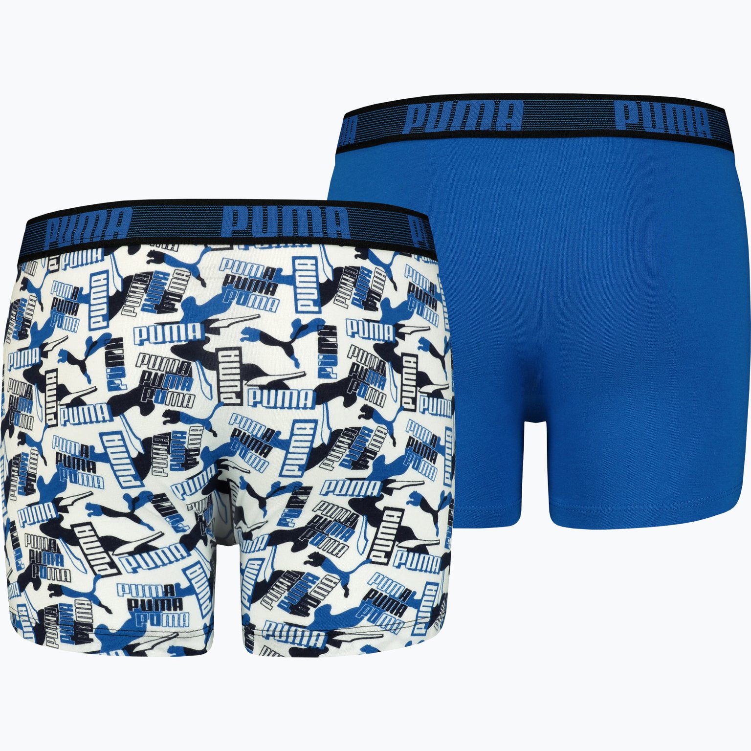 Puma Logo Print Boxer 2-pack JR kalsonger Blå