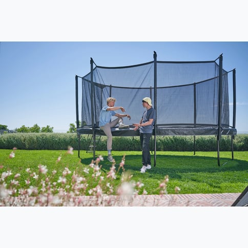 North Trampoline Legend Oval 420 + Safety Net trampolinpaket Blå