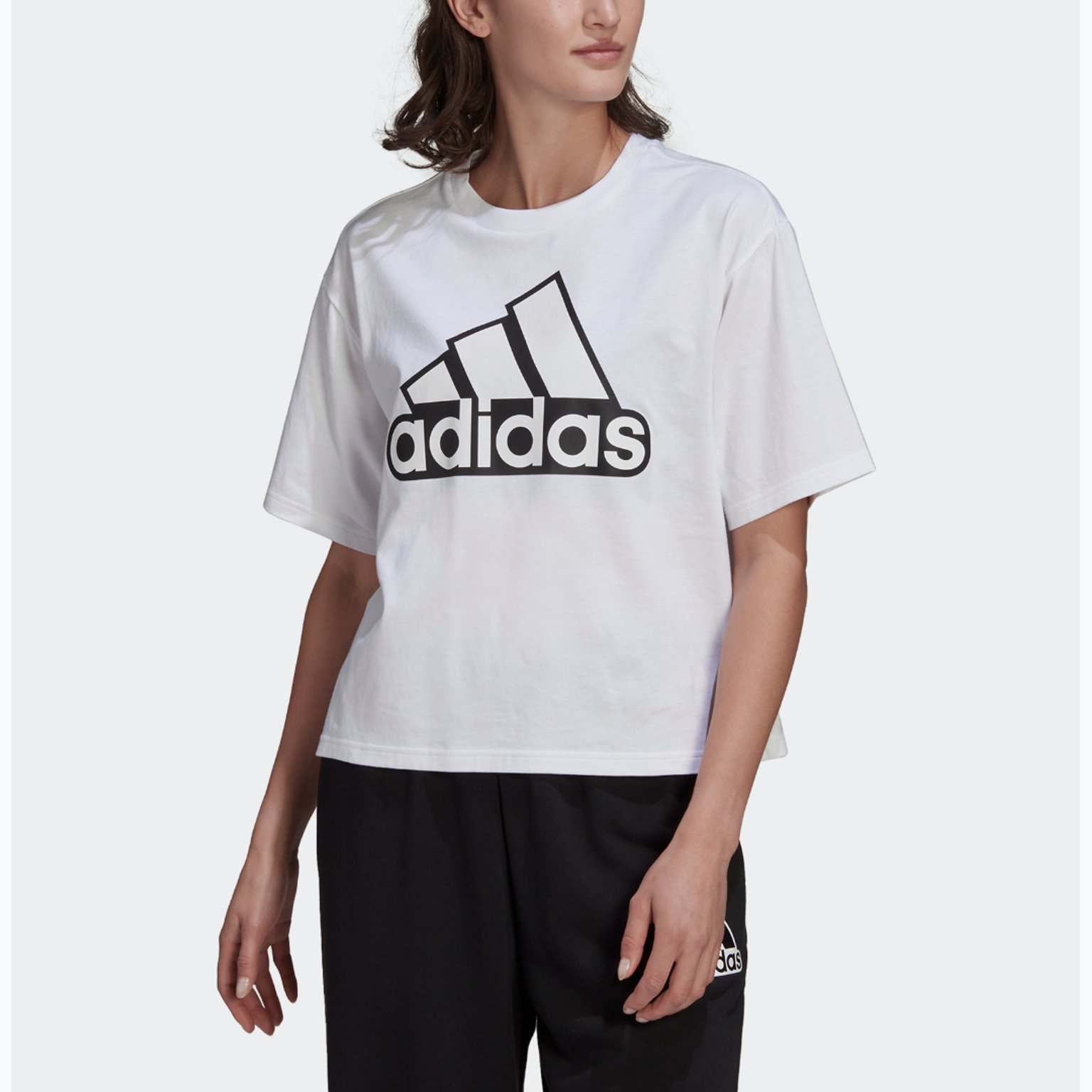 adidas Essentials Logo Boxy t-shirt  Vit