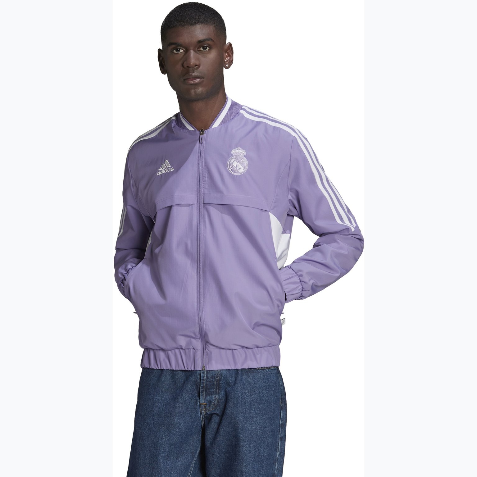 adidas Real Madrid Anthem M jacka Lila