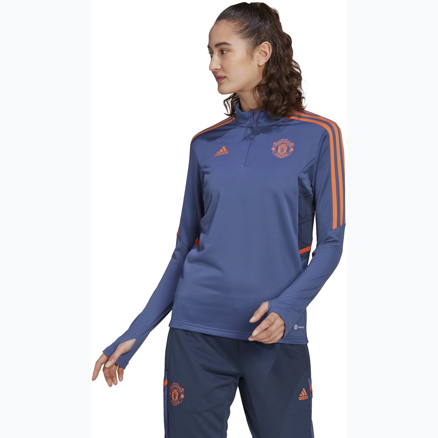 adidas Manchester United Condivo 22 W träningströja Blå