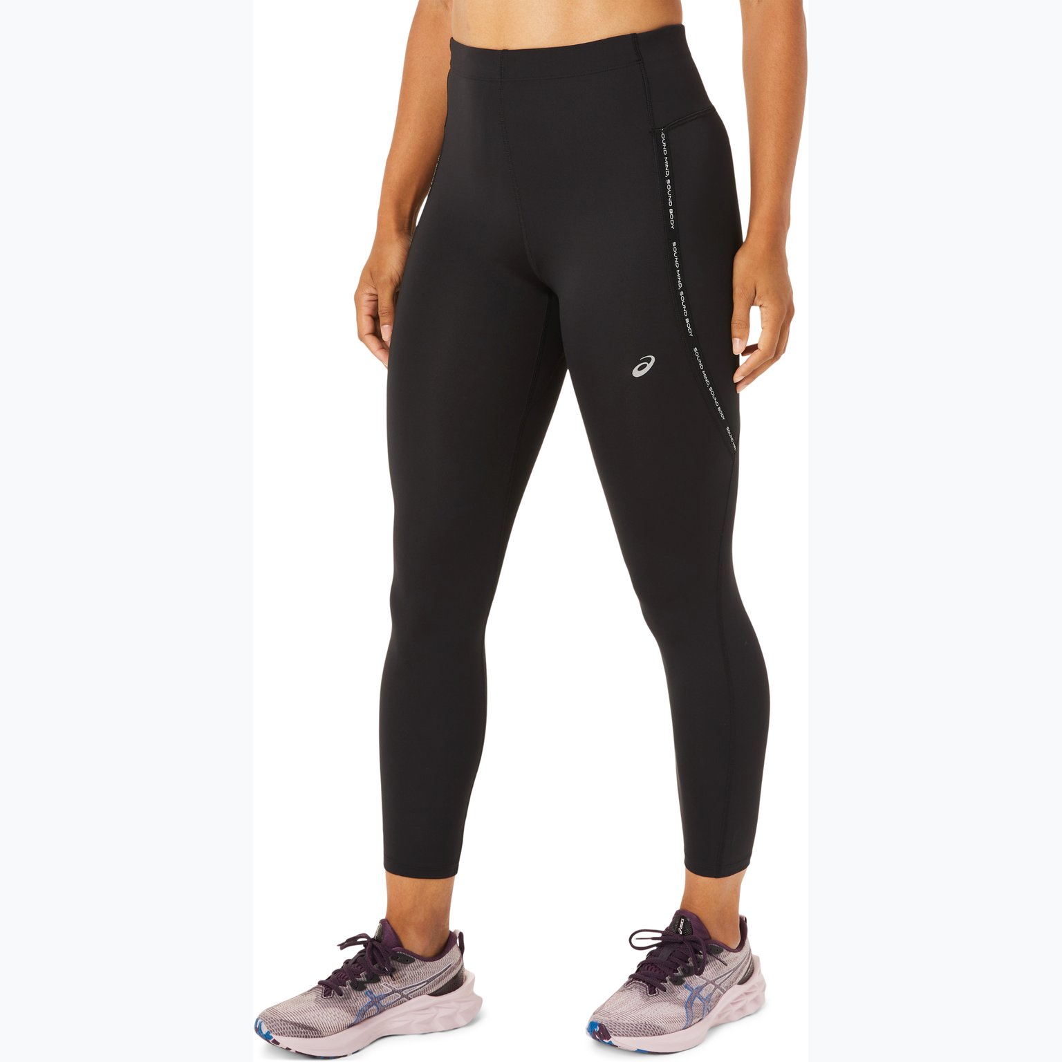 Asics Race High Waist W träningstights Blå