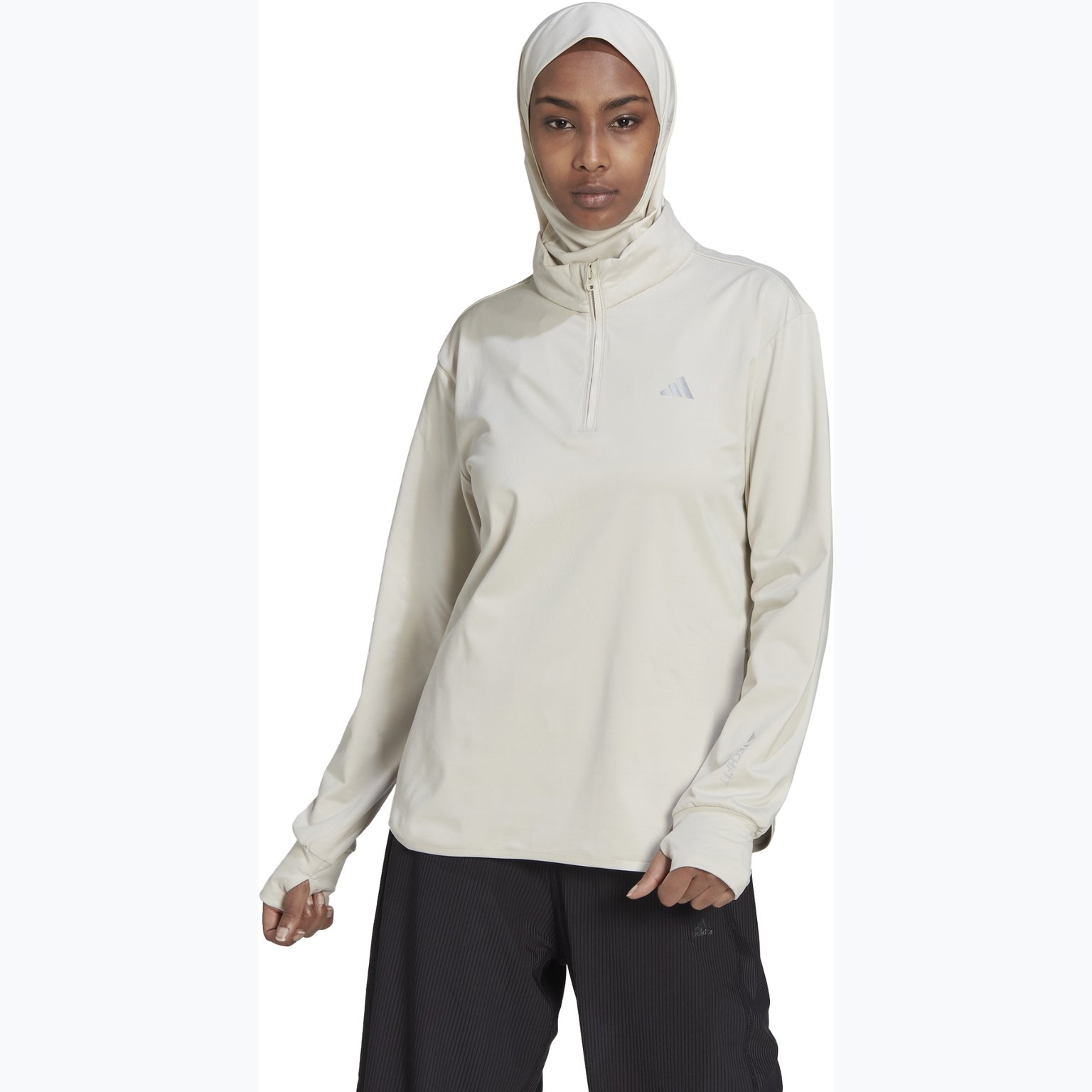 adidas Techfit Aeroready Quarter-Zip W träningströja Vit