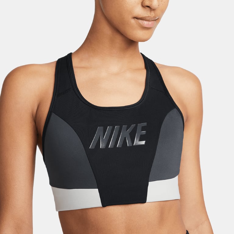 Nike Dri-FIT Swoosh Medium Support sport-BH Svart