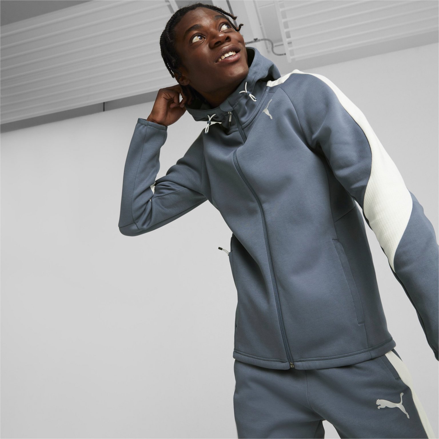 Puma Evostripe Full-Zip huvtröja Svart