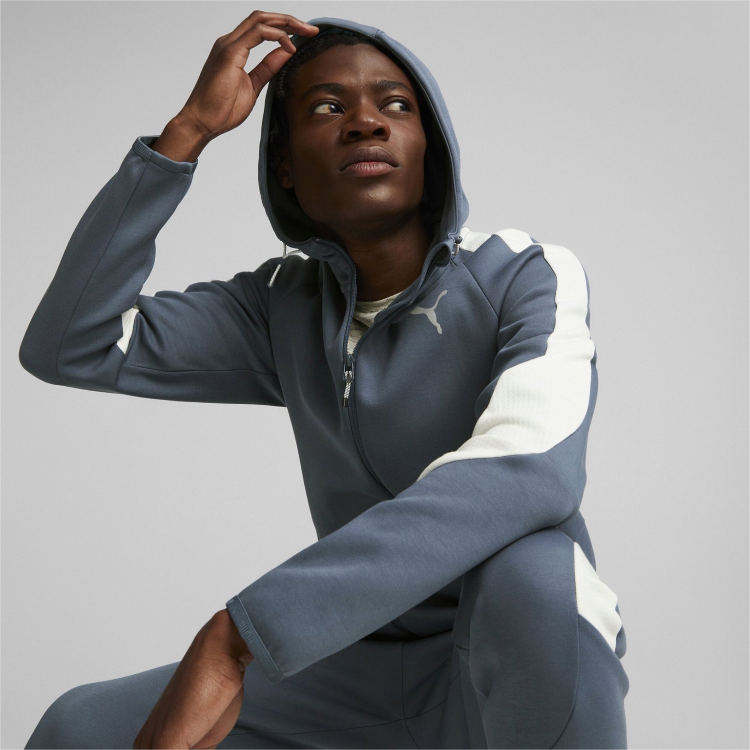 Puma Evostripe Full-Zip huvtröja Svart