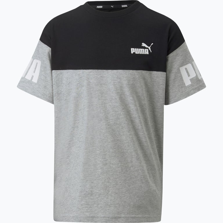 Puma Power Colour Block JR t-shirt Grå