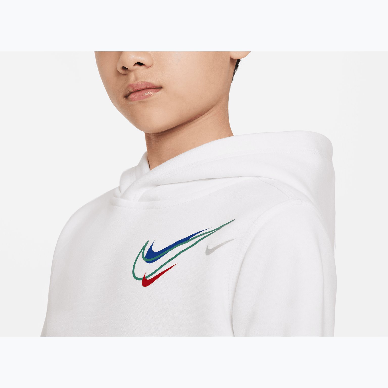 Nike SOS Fleece JR huvtröja Vit