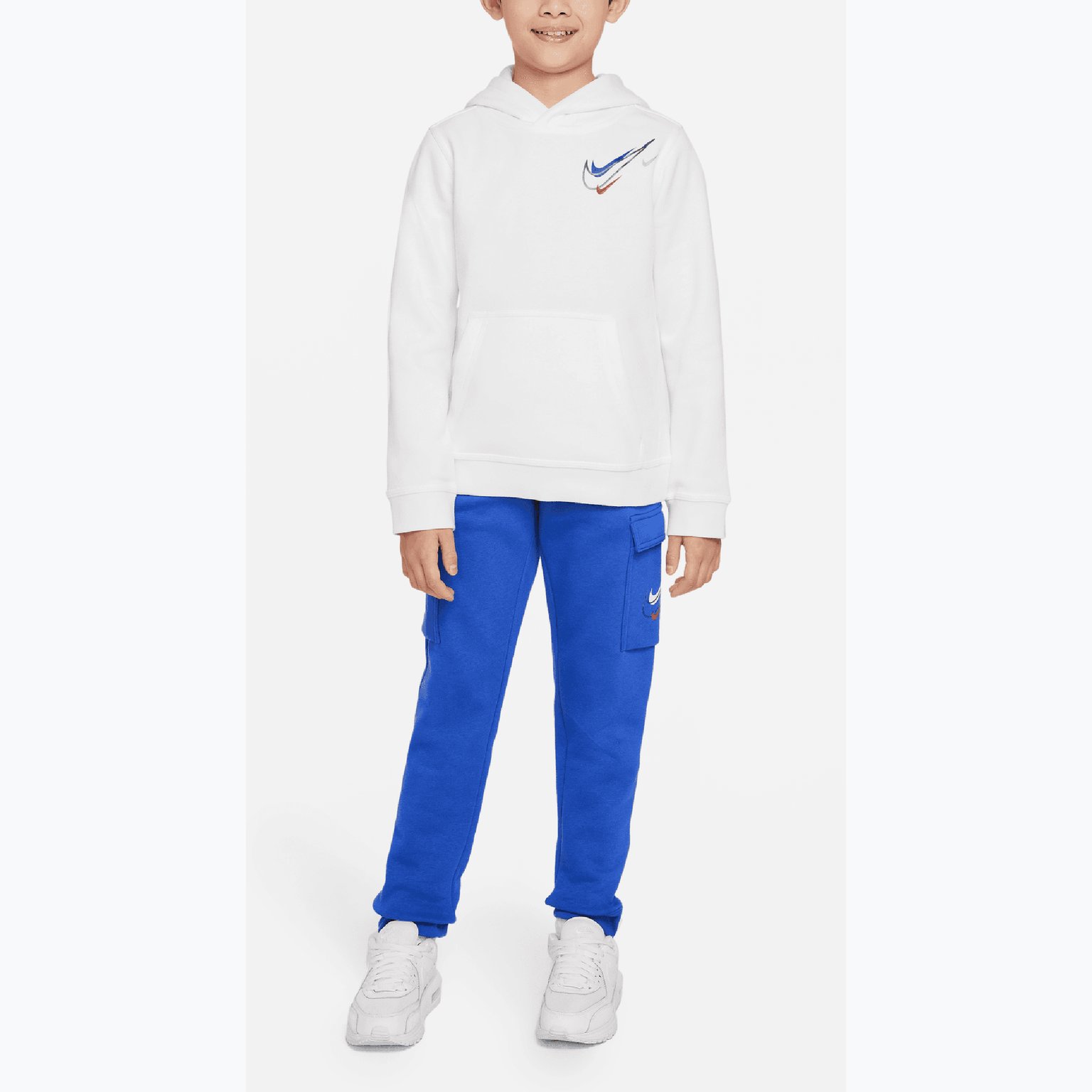 Nike SOS Fleece JR huvtröja Vit