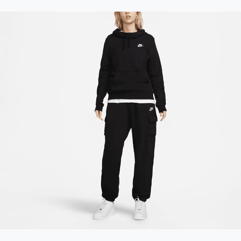 Nike Club Fleece W huvtröja Svart