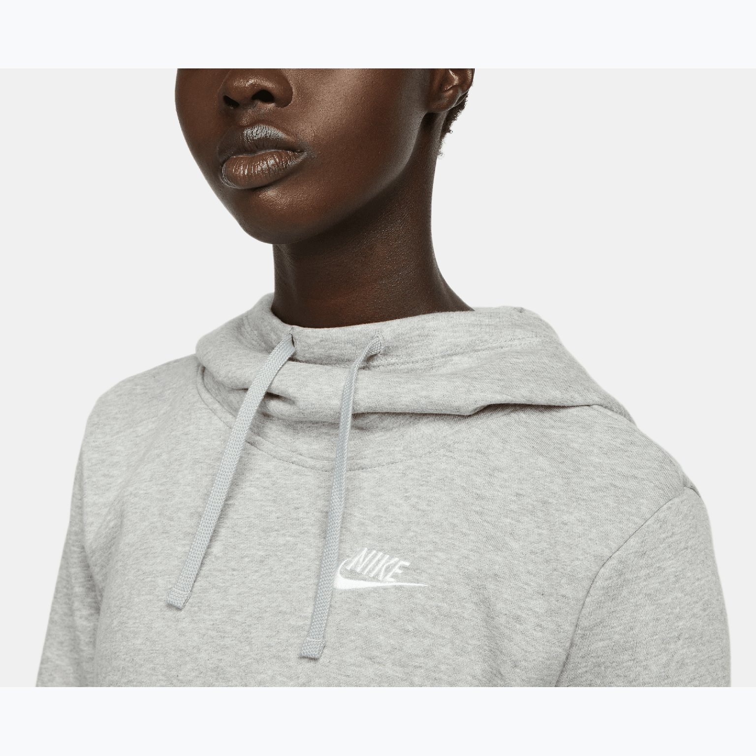 Nike Club Fleece W huvtröja Grå