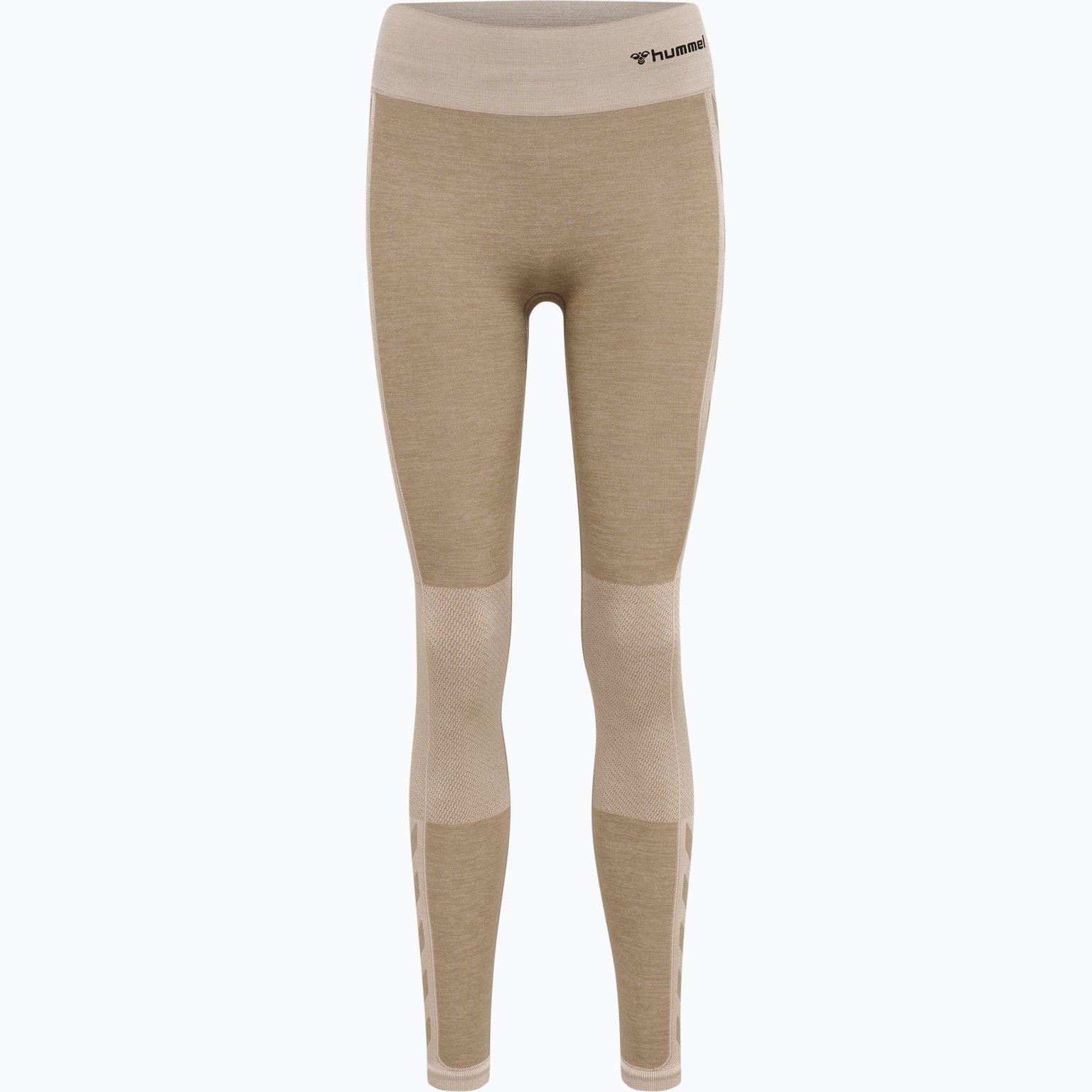 Hummel hmlCLEA Seamless Mid Waist träningstights Beige