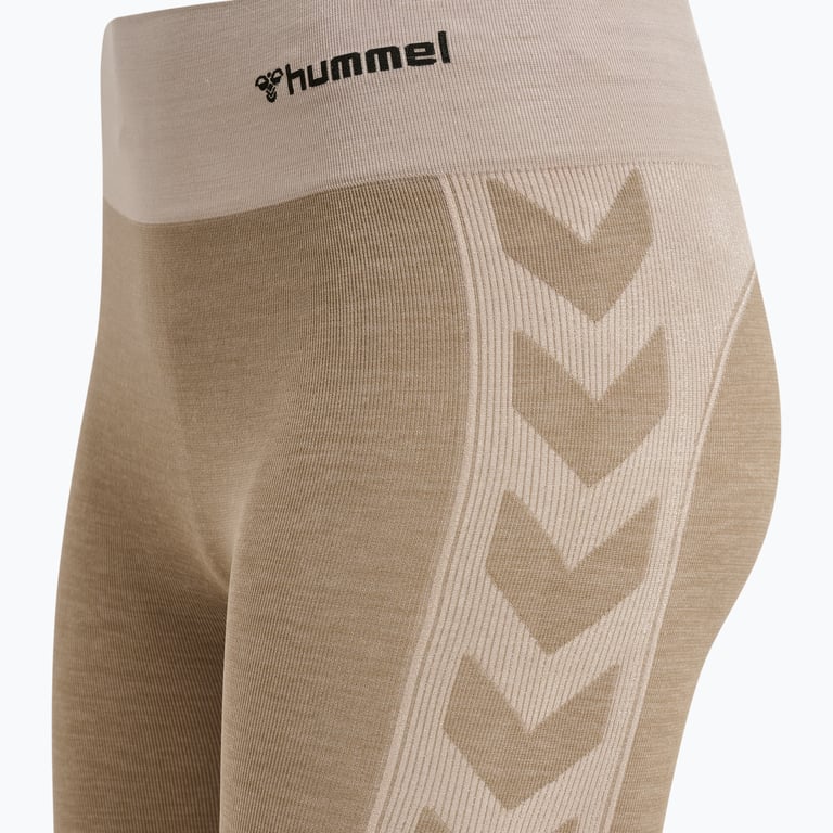 Hummel hmlCLEA Seamless Mid Waist träningstights Beige