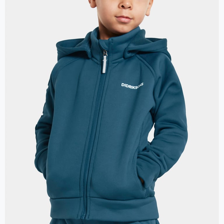 Didriksons Corin Full-Zip JR fleecejacka Blå