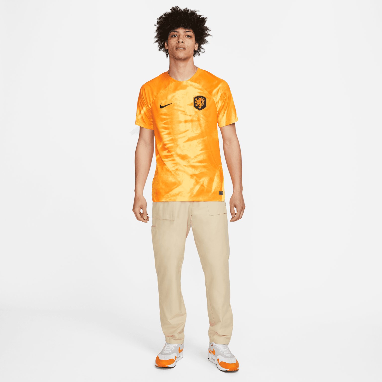 Nike Nederländerna 2022/23 Stadium Home M matchtröja Orange