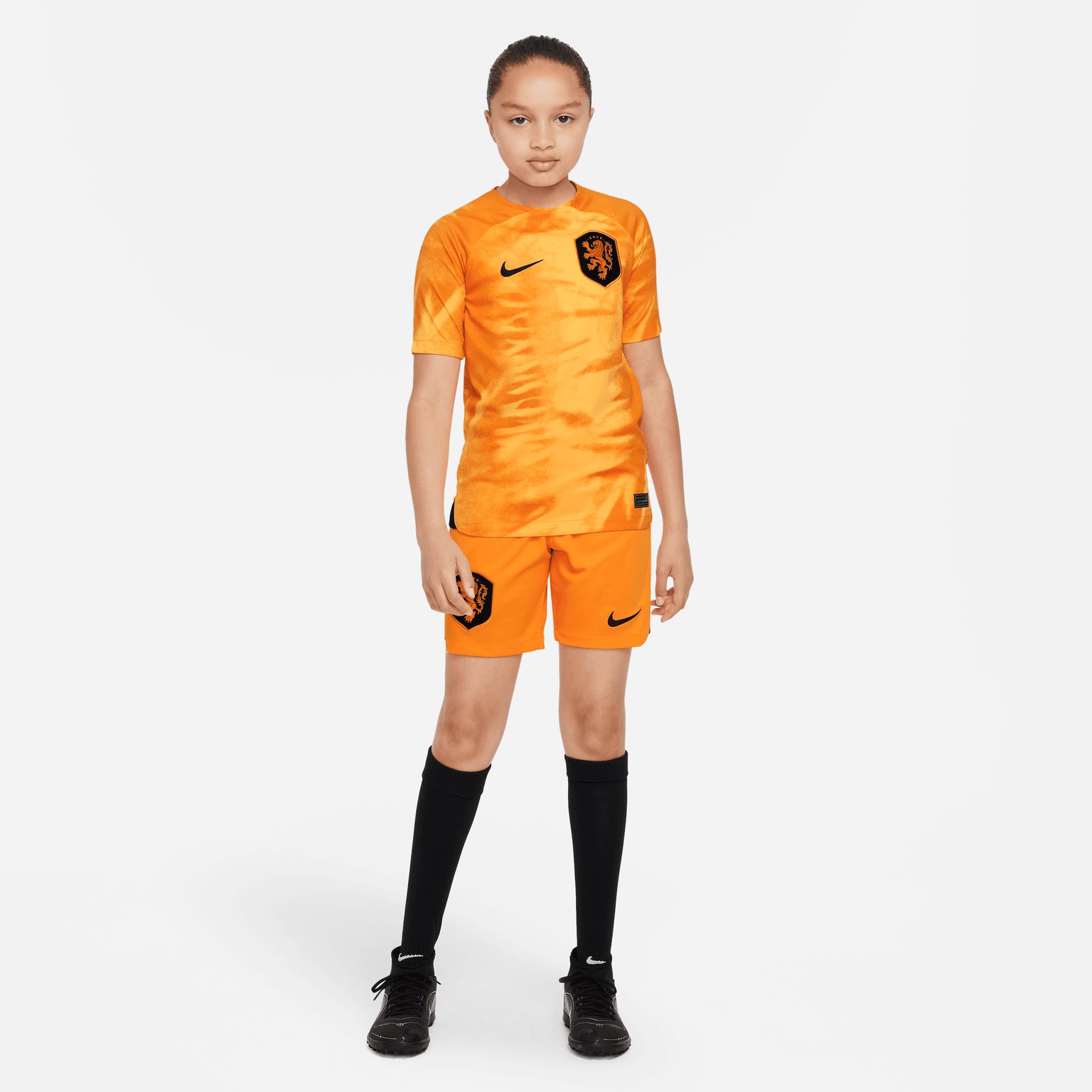 Nike Nederländerna 2022/23 Stadium Home JR matchtröja Orange