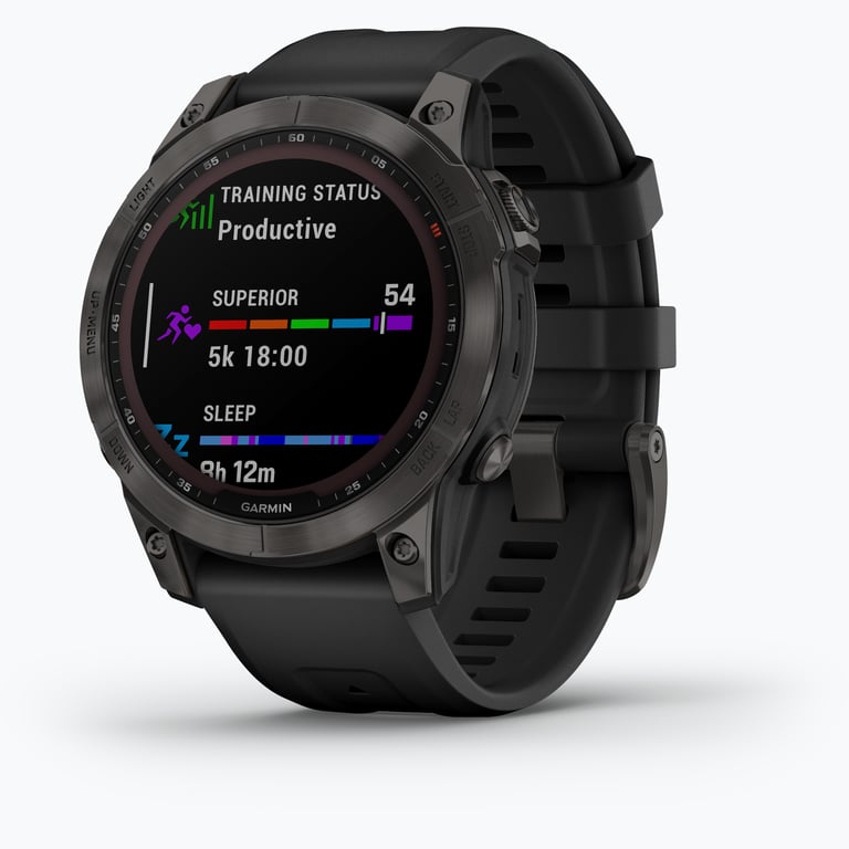 Garmin Fenix 7 Sapphire Solar träningsklocka Svart