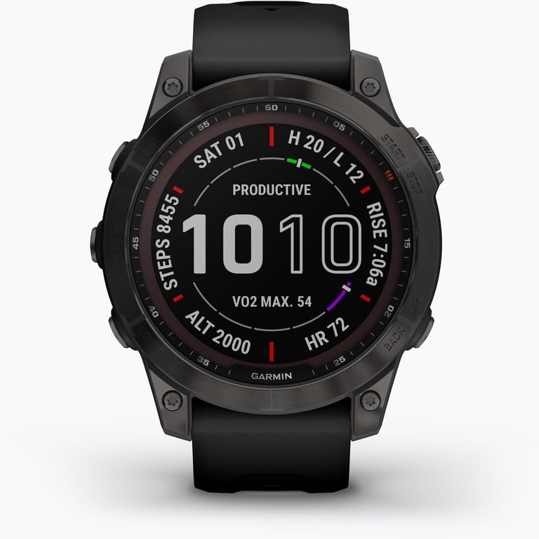 Garmin Fenix 7 Sapphire Solar träningsklocka Svart