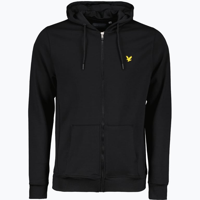 Lyle & Scott Full Zip Fly Fleece huvtröja Svart