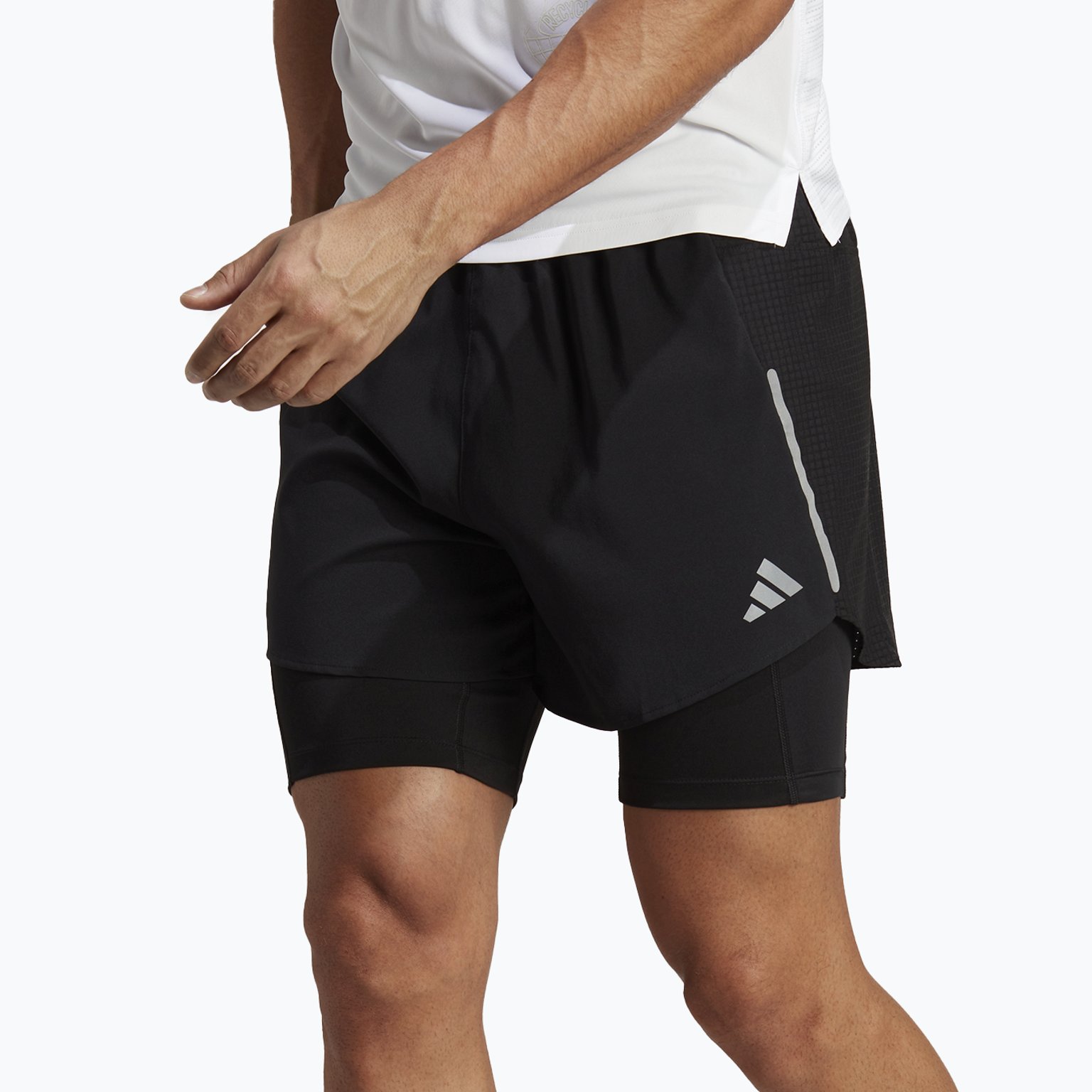 adidas Designed For Running 2-In-1 träningsshorts Svart